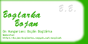 boglarka bojan business card
